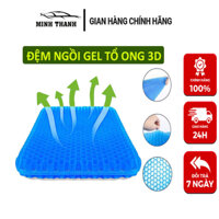 . Đệm Ngồi 3D 2 Lớp Thoáng Khí - Đệm Gel Tổ Ong Đàn Hồi Lót Ghế - Chống Đau Mỏi Lưng