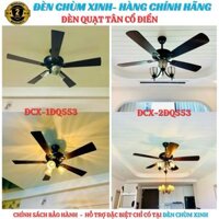 [ ĐÈN CHÙM XINH ]Đèn quạt tân cổ điển cao cấp ĐCX-1ĐQ553 & ĐCX-2ĐQ553 chính hãng trang trí phòng bếp