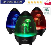 🆕 Đèn LED trang trí để bàn hình giọt nước con sứa Jellyfish Tank Night Lamp Water Drop 16 Colors RGB