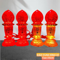 💡 ĐÈN THỜ TRÁI ĐÀO CUNG ĐÌNH 01 ( XÀI ĐIỆN )