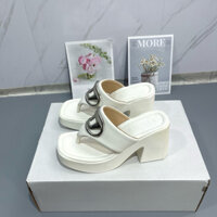 ✅ dép kẹp đế PU cao 7cm khoá chữ D da si mềm mại êm chân