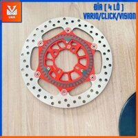 🔷 Đĩa ( 4 Lỗ ) Vario/CLick/Vision 🔷 Size đĩa 260/267mm Có Kèm Lòng ABS >>> Lắp đặt mâm 4 lỗ thông dụng