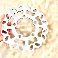 [ ĐĨA CARBON KHÔNG RỈ SẮT ]_Đĩa thắng sau EX150/155 mẫu phay Vành bông size 220mm, dày 4.5mm_Gắn mâm zin 5 lỗ