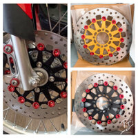 ⭕ Đĩa Thắng Kingdrag 12 nút khoen nhôm 4 lỗ size 267mm gắn cho nhiều dòng xe