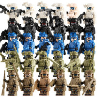 ☆ ★ Đồ chơi lắp ráp minifigure SWAT quân đội Lego tương thích, cậu bé lực lượng đặc biệt được trang bị đầy đủ, quà tặng / 3.9