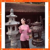 ( ĐỒ NỮ CAO CẤP ) SET BỘ ÁO BÀ BA IN HOA SEN QUẦN ỐNG RỘNG - HL9SO