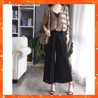 ( ĐỒ NỮ ĐẸP ) ÁO KHOÁC VẢI PHI LỤA SỌC NÂU - HL9SO