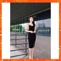 ( ĐỒ NỮ ĐẸP ) ĐẦM BODY ĐEN PHỐI TAY LƯỚI - HL9SO