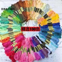 🔥 đồ thủ công 🔥 dây thêu Quần áo thêu tay đồ diy tự làm Chỉ thêu màu chỉ thêu cotton polyester có hàng sẵn chỉ may công nghiệp ✽Chỉ thêu chéo sợi 100 màu chỉ thêu chéo chỉ vá chỉ bằng tay đế cotton chỉ vận chuyển miễn phí☛
