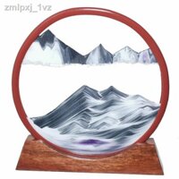 ✘ ✼▫▦Đồ trang trí tranh 3D cát lún ba chiều sáng tạo nhà bằng gỗ đồng hồ Tròn Ngày giáo Quà tặng sinh nhật