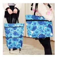 [ ĐỒNG GIÁ 59K ] Giỏ / Túi Xách Đựng Đồ Đi Chợ Đi Siêu Thị Có Bánh Xe Kéo Chống Thấm Nước Gấp Gọn Được - Dụng cụ nhà bếp