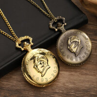 ☆ ★ Đồng hồ bỏ túi bằng đồng vintage, đồng hồ bỏ túi lớn, đồng hồ kỷ niệm trực tiếp Chủ tịch Mao/3.6