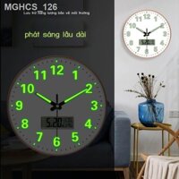 № Đồng hồ dạ quang đồng hồ treo tường phòng khách thời trang gia đình câm đồng hồ sáng tạo đơn giản hiện đại đồng hồ điệ