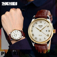 🕐 Đồng Hồ Nam dây da SKMEI 1853 Lịch Lãm Sang Trọng cổ điển hot nhất P̷H̷Ụ̷ ̷K̷I̷Ệ̷N̷ ̷S̷Ố̷