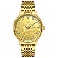 ☆ ★ Đồng hồ nam, đồng hồ vàng trơn cho bố trung niên và người cao tuổi, quà tặng thương hiệu nổi tiếng, đồng hồ nam chống nước và phát sáng / 3.5