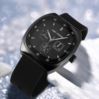 ☆ ★ Đồng hồ nam quartz đa chức năng Carl Vinsen, nhẹ, chống nước, dây silicone, đồng hồ đeo tay nam tháng/3.5