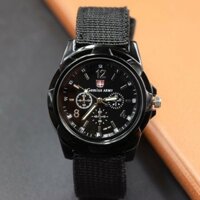 ☆ ★ Đồng hồ thể thao nam dây nylon dệt thời trang Swiss Army, đồng hồ quartz sinh viên phát sáng 3.6