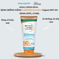 ( đủ bill) KEM CHỐNG NẮNG GARNIER  Sensitive Expert SPF 50+ hàng Đức