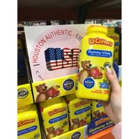 [ ĐỦ BILL STORE + AIR] Kẹo dẻo gấu cho trẻ em Gummy Vites Vitamin tổng hợp L'il Critters 300 viên_ Live mua hàng tại Mỹ
