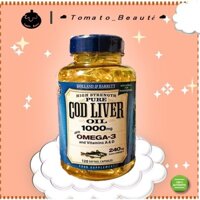 [ Đủ Bill US ] Viên uống Dầu Gan Cá Tuyết Holland & Barrett Cod Liver Oil 1000mg &410mg