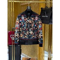 [ Đủ Mẫu ] Áo khoác Bomber gió Dolce Gabbana DG King họa tiết hoa lá quý tộc LA CD