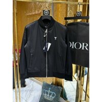 [ Đủ Mẫu ] Áo khoác Bomber gió Dior Đen logo chữ Trắng thêu LA