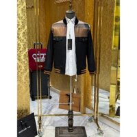 [ Đủ Mẫu ] Áo khoác Bomber gió Burberry Đen phối kẻ sọc vai LA CD