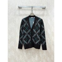 [ Đủ Mẫu ] Áo khoác Cardigan len Burberry Đen kẻ sọc Xanh Trắng LA