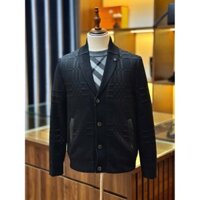 [ Đủ Mẫu ] Áo khoác Cardigan len cổ vest Burberry kẻ sọc dập nổi LA