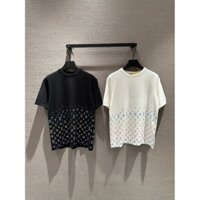 [ Đủ Mẫu ] Áo phông T-shirt L họa tiết hoa vân logo LV đính hạt màu LA on web VTN