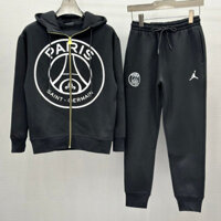 [ Đủ Mẫu ] Bộ, Set thời trang thu đông mũ trùm kéo khóa Nike Jordan Paris Đen logo tròn Trắng LA 1-1 on web
