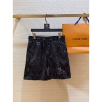 [ Đủ mẫu ] Quần short gió LV Đen họa tiết hoa vân Trắng chấm bi LA 1-1 on web DDT
