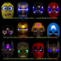 🔥 đứa trẻ 🔥 Hoạt hình mặt nạ người nhện mặt nạ khiêu vũ cosplay lễ Halloween Avengers Marvel quà tặng bạn trai có hàng sẵn ♧Trẻ em Dạ Quang Người Nhện Người Sắt Batman Minions Hornet Hulk Captain America Deadpool Mask❅
