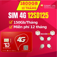 [ DÙNG 1 NĂM ] Sim 4G Viettel Siêu Data Miễn Phí (150G/Tháng) Truy Cập Xem Phim Lướt Web Tẹt Ga 12SD125 6SD125