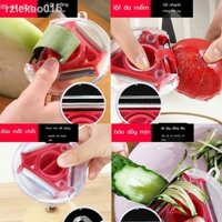 ♕ ✶┅Dụng cụ gọt vỏ đa năng 3 trong 1 dụng cụ gọt vỏ bếp dao gọt vỏ dao cắt rau củ bào dao gọt vỏ