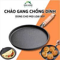 ( DÙNG MỌI LOẠI BẾP )Chảo Gang Làm Bánh Chống Dính, Chảo Gang Bánh Xèo, Chảo Rán Chống Dính DÙNG CHO MỌI LOẠI BẾP