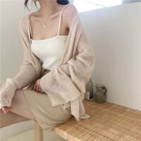 💕 Em.boutique 💕 [ HÀNG QC KÈM ẢNH THẬT ÁO CARDIGAN MỎNG DỆT KIM ÁO KHOÁC ĐI BIỂN  💕