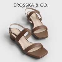 🇨🇬 Erosska - Giày sandal cao gót nữ thời trang công sở màu nâu - EB043