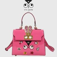 【 EYETHEME CHÍNH HÃNG 】X【Barbie Collection】Túi Xách Kel-ly Khoá Tai Thỏ Da Bóng Cao Cấp 2588