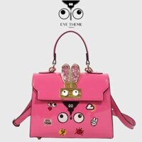 【 EYETHEME 】X【Barbie Collection】Túi Xách Kelly Khoá Tai Thỏ Da Bóng Cao Cấp 2588 - Kelly Handbag