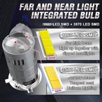 # Flower # H4 6500K M01F Ống kính máy chiếu LED Mini Bóng đèn ô tô Tự động Đèn pha Turbo Canbus Plug Play Dual Motorcycle High Low Beam.