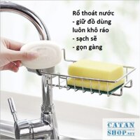 💥 FREE SHIP💥 Giá Treo Vòi Đựng Đồ , Giẻ Rửa Chén Bát - Kệ Gắn Vòi INOX Cao Cấp