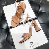 [ Free Ship - Hàng Cao Cấp Xả Kho ] Dép Sandal Nữ Cao Gót 7cm Quai Trơn Da Mềm