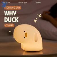 [🎆 Free shipping] Đèn phát sáng sạc USB Why Duck đèn ngủ, đèn để bàn decor đèn silicon, quà tặng lưu niệm