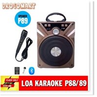 ( FREESHIP 99K ) Loa kẹo kéo mini Loa xách tay bluetooth hát karaoke P88 P89 kèm mic Bảo Hành 6 tháng