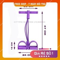 [ freeship - bảo hành đổi trả ] Dây kéo tập cơ bụng mẫu mới 4 ống cao su (PRT04) bibi90