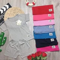 💥 FREESHIP 💥 Combo 5 Bộ Quần Áo Màu Trơn Cộc Tay Cho Bé Trai Bé Gái