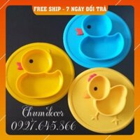 [ freeship - đổi trả lỗi trong 7 ngày ] Khay ăn dặm cho bé silicon hình mickey, vịt