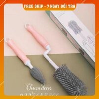 [ freeship - đổi trả lỗi trong 7 ngày ] Bộ chổi cọ bình và núm ti silicon cực bền