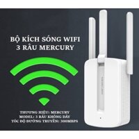 [ FREESHIP ] Kích Sóng Wifi Mercury Mw310Re 300Mbps 3 Râu Cực Mạnh - Bh 1 Năm